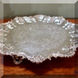 S08. Silverplate footed platter. 